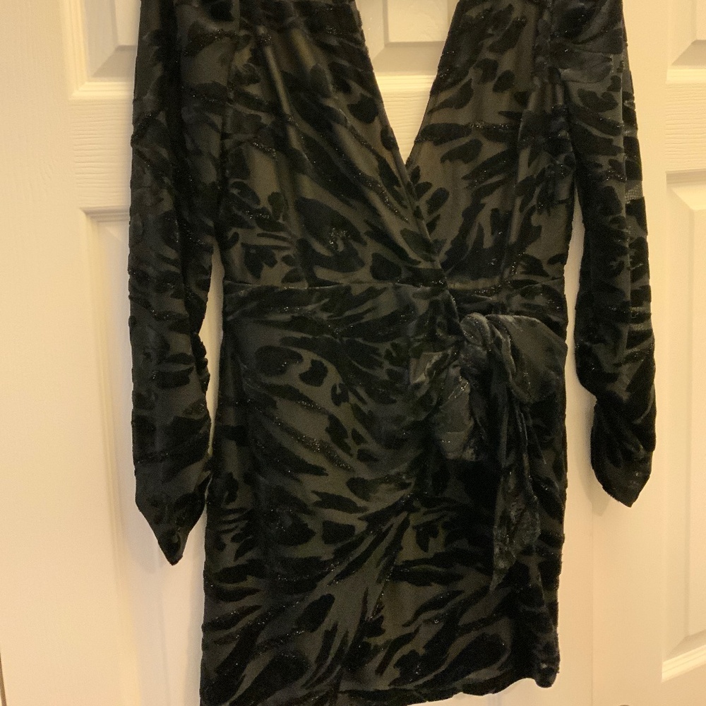 THE CLOTHING COMPANY BLACK SUEDE DRESS